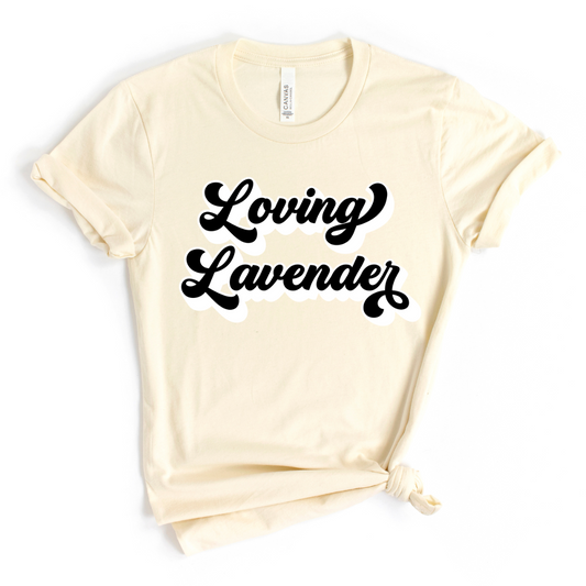 Black Loving Lavender Natural Adult Tee