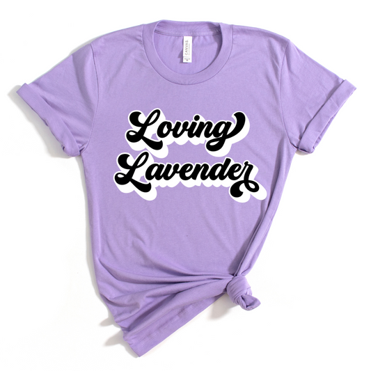 Black Loving Lavender Dark Lavender Adult Tee